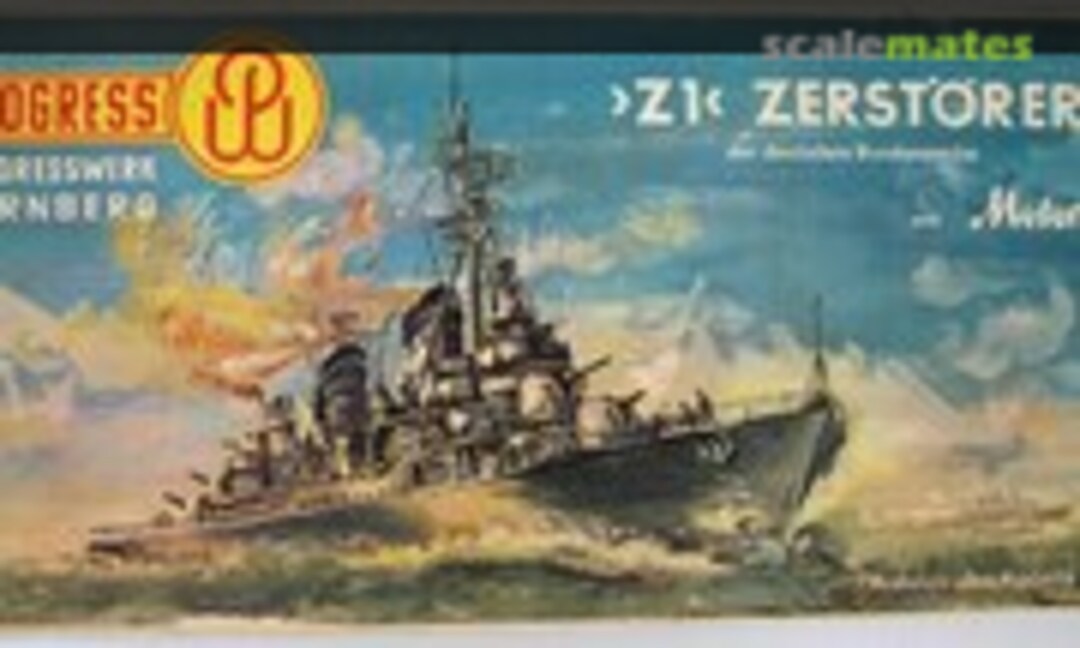1:200 Z1 Zerstörer (Fletcher klasse / klasse 119) (Progresswerk Nürnberg 54030)