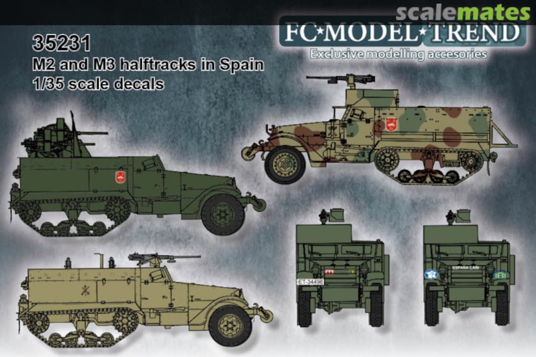 Boxart M2 and M3 halftracks in Spain 35231 FC Model Trend Boxart M2 and M3 halftracks in Spain 35231 FC Model Trend