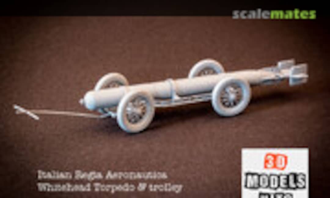 1:48 Whitehead torpedo & trolley (3D Models Kits 3DM-48SC) 3DM-48SC