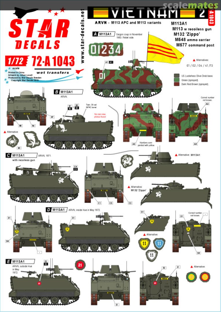 Boxart Vietnam 2 72-A1043 Star Decals Boxart Vietnam 2 72-A1043 Star Decals