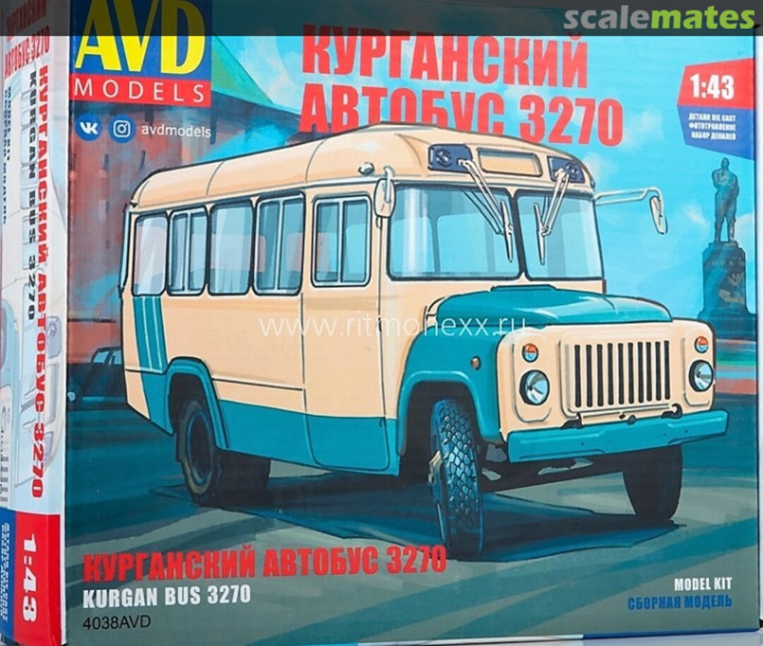 Boxart KAvZ–3270 Kurgan Bus 4038AVD AVD Models Boxart KAvZ–3270 Kurgan Bus 4038AVD AVD Models