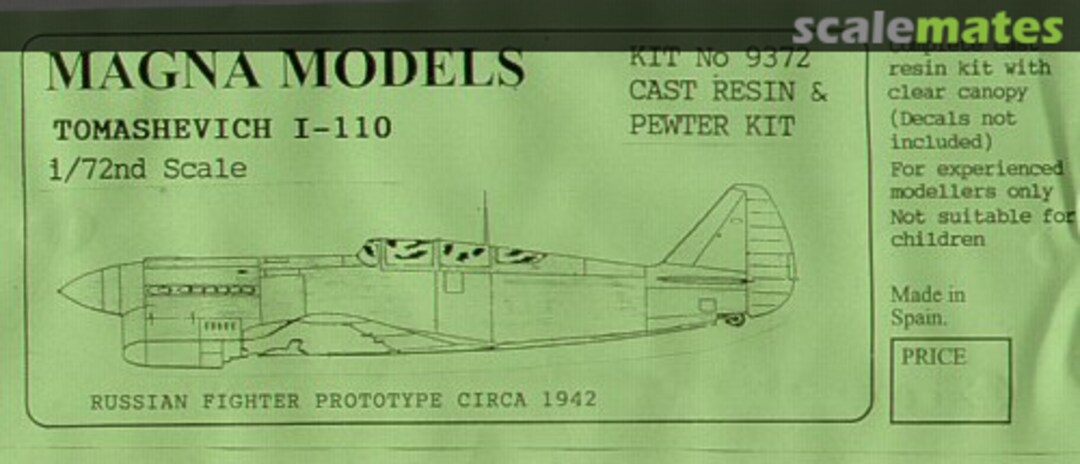 Boxart Tomashevich I-110 9372 Magna Models