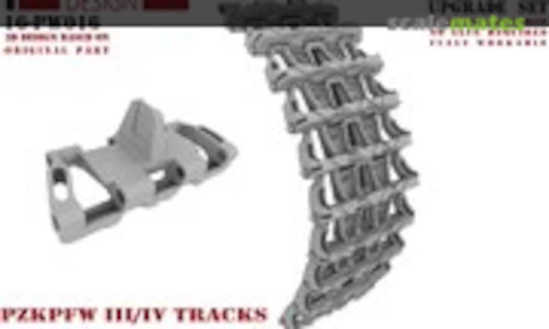 1:16 Panzer III/IV Type 6B Tracks w/cleats (Panzerwerk design 16-PW016) 16-PW016