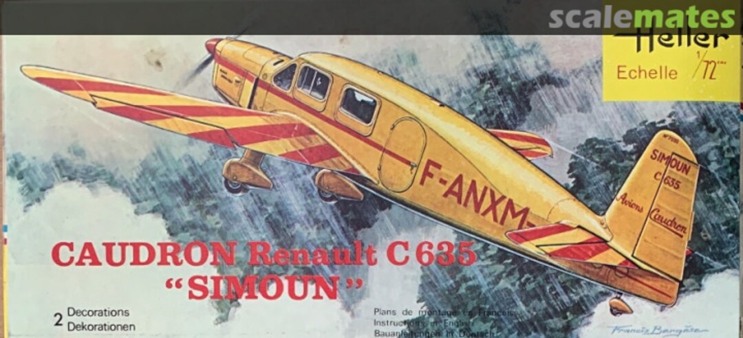 Boxart Caudron Renault C 635 "Simoun" 165 / 208 Heller Boxart Caudron Renault C 635 "Simoun" 165 / 208 Heller