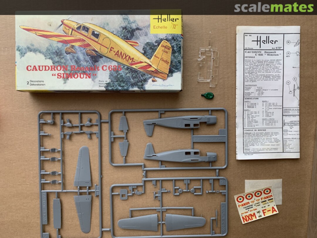 Contents Caudron Renault C 635 "Simoun" 165 / 208 Heller Contents Caudron Renault C 635 "Simoun" 165 / 208 Heller