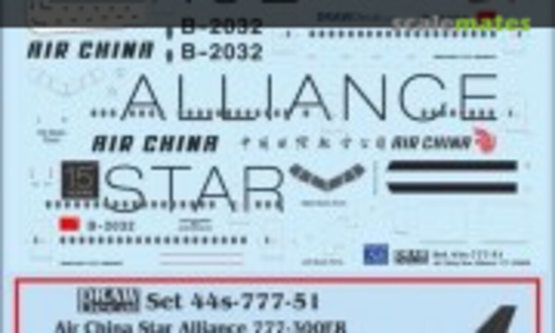 1:144 Air China Star Alliance 777-300ER (Draw Decal 44-777-51) 44-777-51
