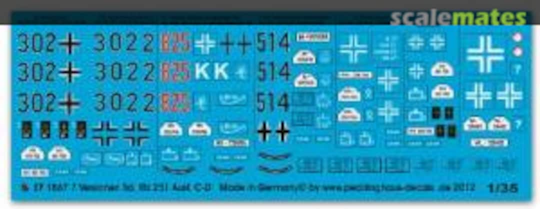 Boxart Sd.Kfz.251 Ausf. C & D EP 1867 Peddinghaus-Decals