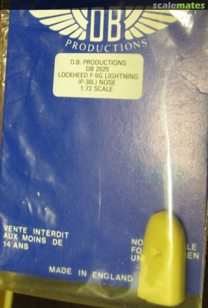 Boxart Lockheed F-5G Lightning (P-38L) Nose DB2025 DB Productions Boxart Lockheed F-5G Lightning (P-38L) Nose DB2025 DB Productions