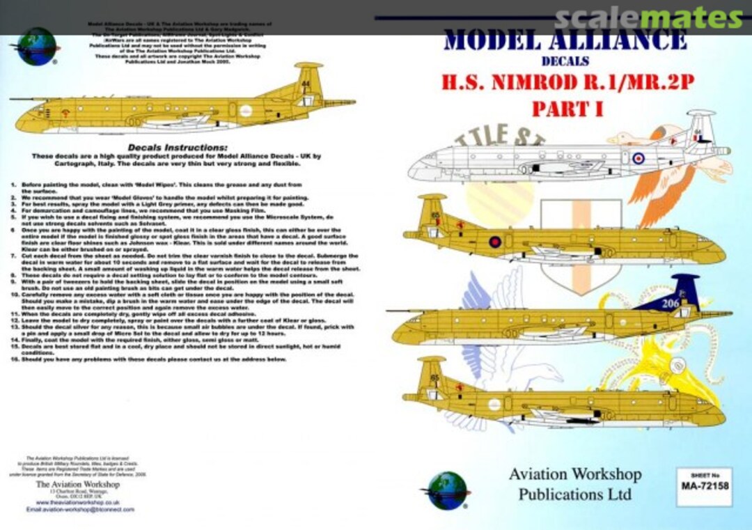 Boxart H.S. Nimrod R.1/MR.2P (Part 1) MA-72158 Model Alliance Boxart H.S. Nimrod R.1/MR.2P (Part 1) MA-72158 Model Alliance