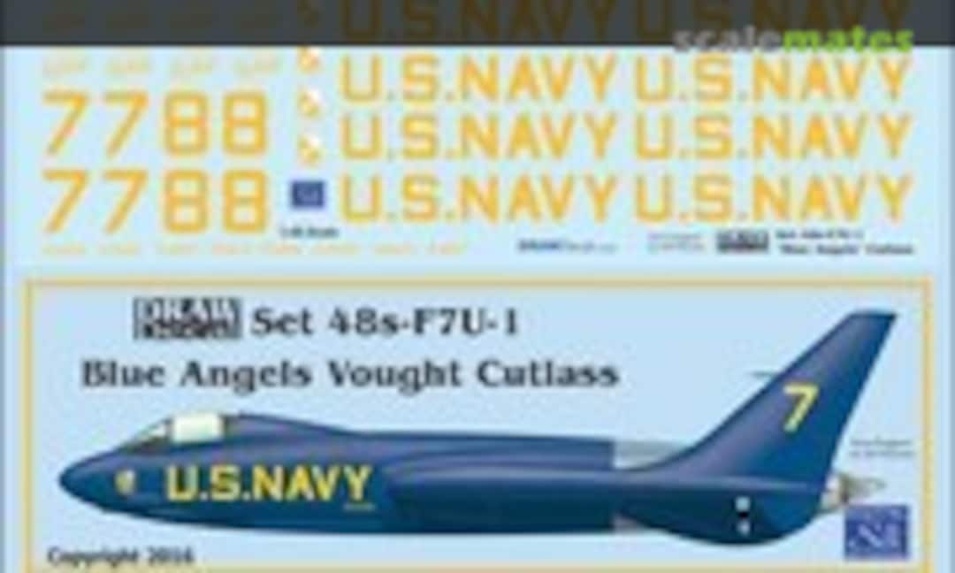 1:48 Blue Angels Cutlass (Draw Decal 48-F7U-1)