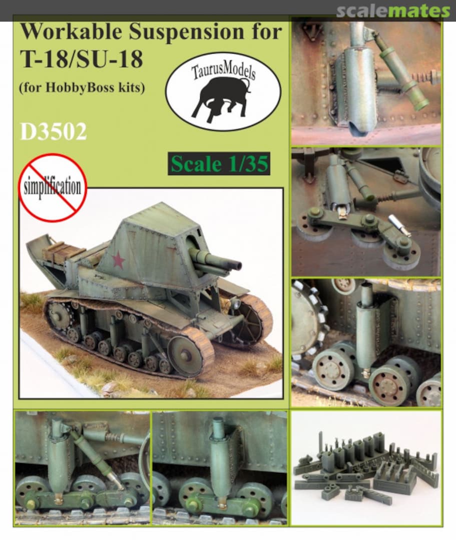 Boxart T-18/SU-18 - Workable suspension D3502 Taurus Models Boxart T-18/SU-18 - Workable suspension D3502 Taurus Models