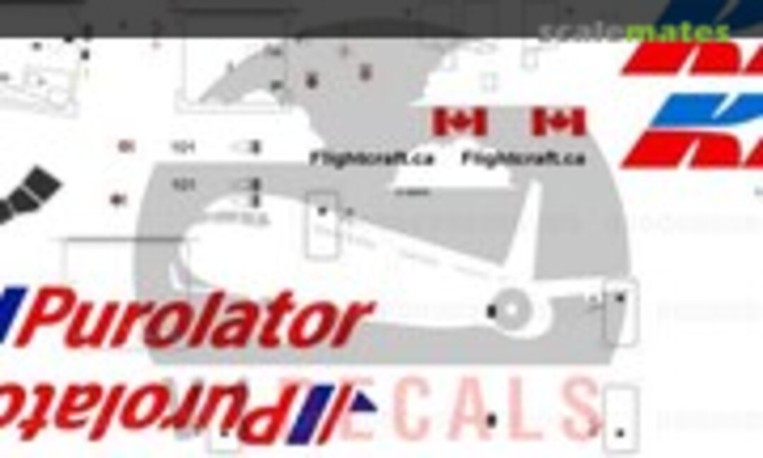 1:200 Purolator McDonnell Douglas DC-10-30 (V1 Decals V1D0038-200) V1D0038-200