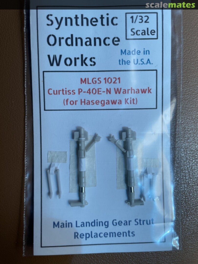 Boxart P-40E-N Warhawk - Main Landing Gear Strut Replacements MLGS 1021 Synthetic Ordnance Works
