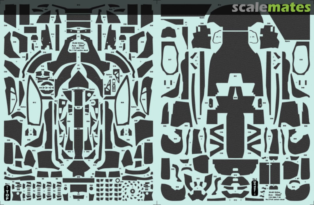 Boxart 1/24 GMA T.50 Full carbon decal 2 point Set ACT-0416 Acu-Stion Boxart 1/24 GMA T.50 Full carbon decal 2 point Set ACT-0416 Acu-Stion