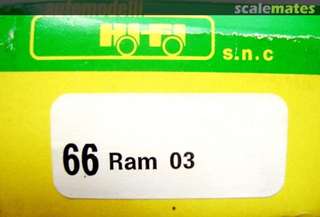 Boxart Ram-Hart 03 F1 "Skoal Bandit" 66 Hi Fi Automodelli Boxart Ram-Hart 03 F1 "Skoal Bandit" 66 Hi Fi Automodelli
