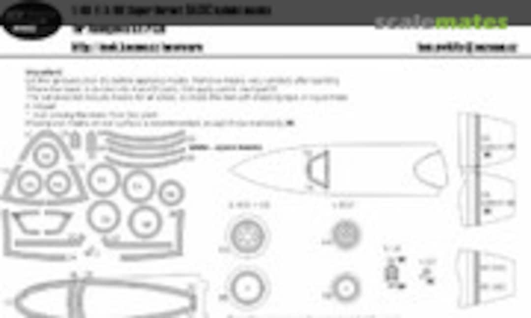 1:48 F/A-18E Super Hornet BASIC kabuki masks (New Ware NWAM0079) NWAM0079