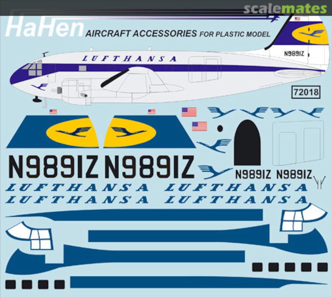 Boxart Curtiss Commando C-46 Lufthansa 72018 HaHen Boxart Curtiss Commando C-46 Lufthansa 72018 HaHen