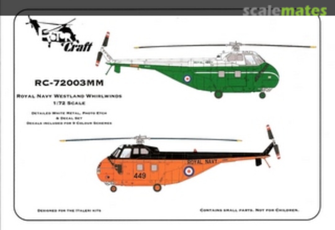 Boxart Royal NAVY Westland Whirlwinds RC-72003MM ROTORcraft Boxart Royal NAVY Westland Whirlwinds RC-72003MM ROTORcraft