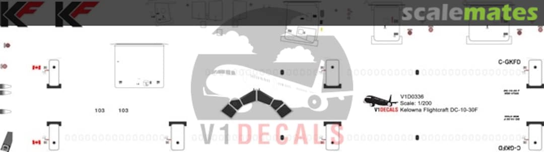 Boxart Kelowna Flightcraft McDonnell Douglas DC-10-30 V1D0336-144 V1 Decals Boxart Kelowna Flightcraft McDonnell Douglas DC-10-30 V1D0336-144 V1 Decals