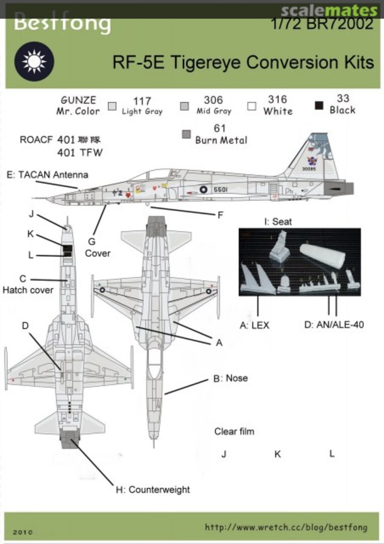 Boxart RF-5E Tigereye - Conversion Kit BR72002 Bestfong