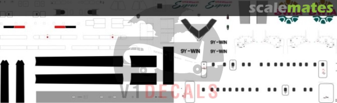 Boxart Bwee Express DeHavilland Dash 8-300 V1D0136-72 V1 Decals Boxart Bwee Express DeHavilland Dash 8-300 V1D0136-72 V1 Decals