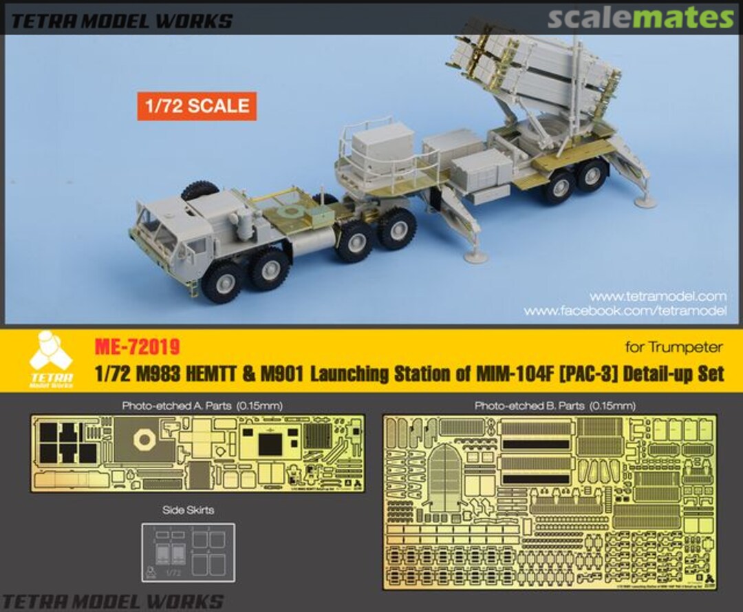Boxart M983 HEMTT & M901 Launching Station of MiM-104F Patriot SAM System (PAC-3) ME-72019 Tetra Model Works Boxart M983 HEMTT & M901 Launching Station of MiM-104F Patriot SAM System (PAC-3) ME-72019 Tetra Model Works