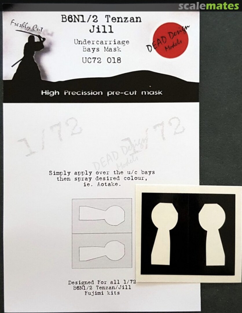 Boxart B6N1/2 Tenzan - Undercarriage Bay Mask UC72018 DEAD Design Models Boxart B6N1/2 Tenzan - Undercarriage Bay Mask UC72018 DEAD Design Models