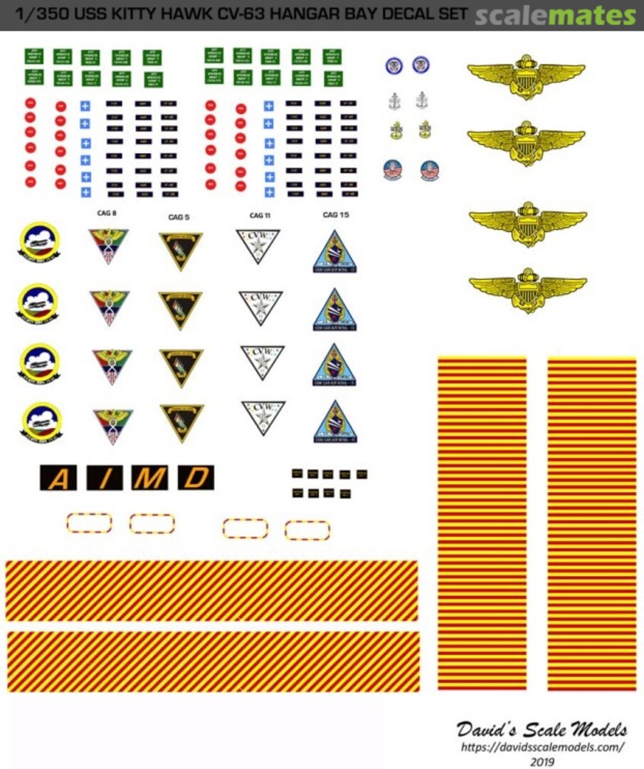 Boxart USS Kitty Hawk CVN-63 Hangar Bay Decal Set CV-63-HB-350 David's Scale Models