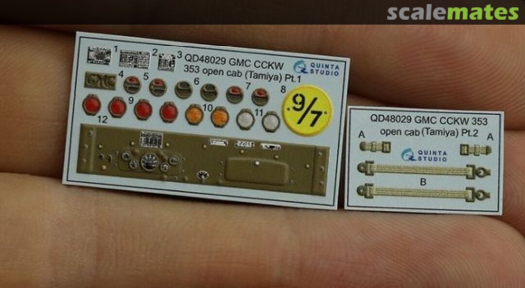 Contents GMC CCKW 353 (open cab) interior 3D decals QD48029 Quinta Studio Contents GMC CCKW 353 (open cab) interior 3D decals QD48029 Quinta Studio