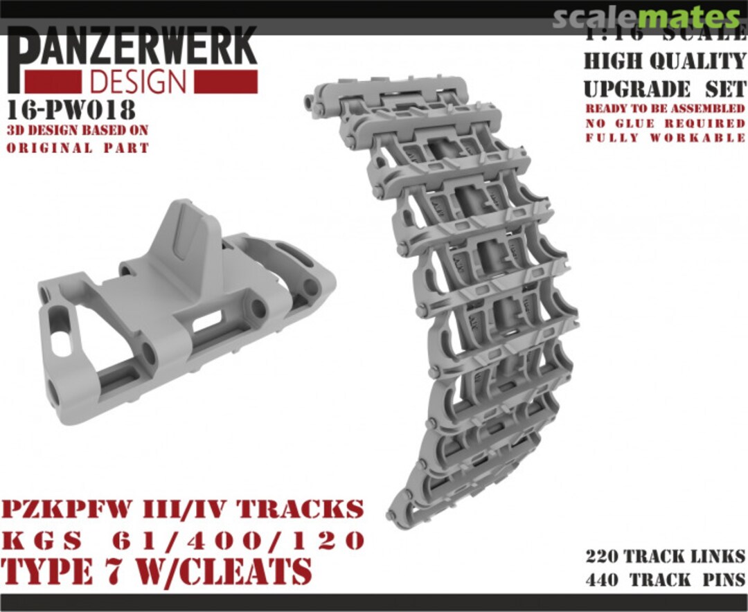 Boxart Panzer III/IV Type 7 Tracks w/cleats 16-PW018 Panzerwerk design Boxart Panzer III/IV Type 7 Tracks w/cleats 16-PW018 Panzerwerk design
