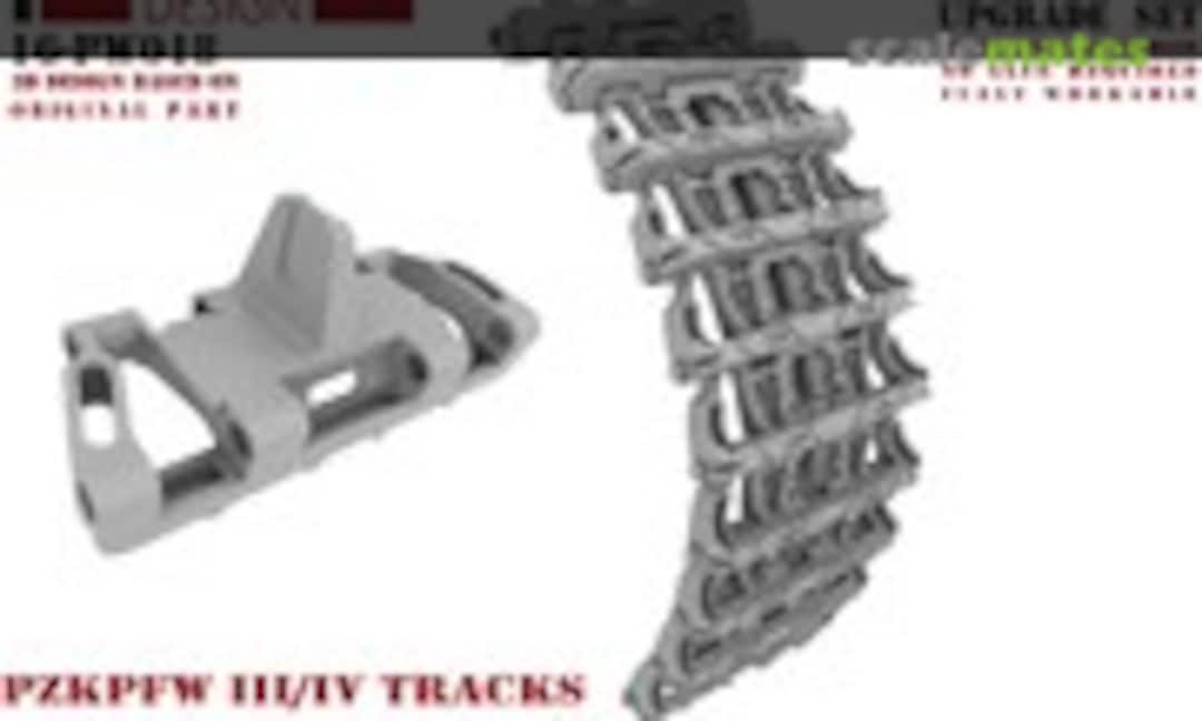 1:16 Panzer III/IV Type 7 Tracks w/cleats (Panzerwerk design 16-PW018) 16-PW018