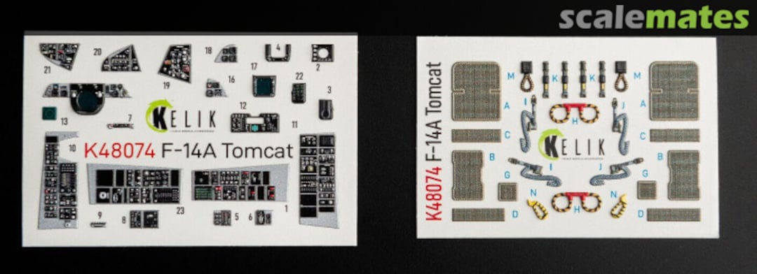 Boxart F-14A Tomcat interior 3D decals K48074 Kelik Boxart F-14A Tomcat interior 3D decals K48074 Kelik