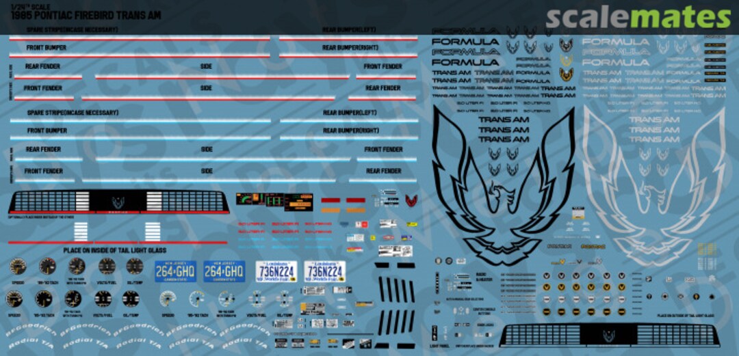 Boxart 1985 Pontiac Firebird Trans Am RKD39 Rays Kits Decals
