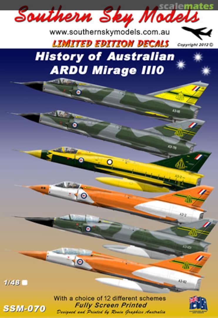 Boxart History of Australian ARDU Mirage IIIO SSM-070 Southern Sky Models Boxart History of Australian ARDU Mirage IIIO SSM-070 Southern Sky Models