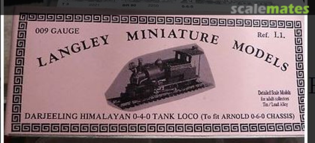 Boxart Darjeeling Himalayan 0-4-0 Tank Loco I1 Langley Models