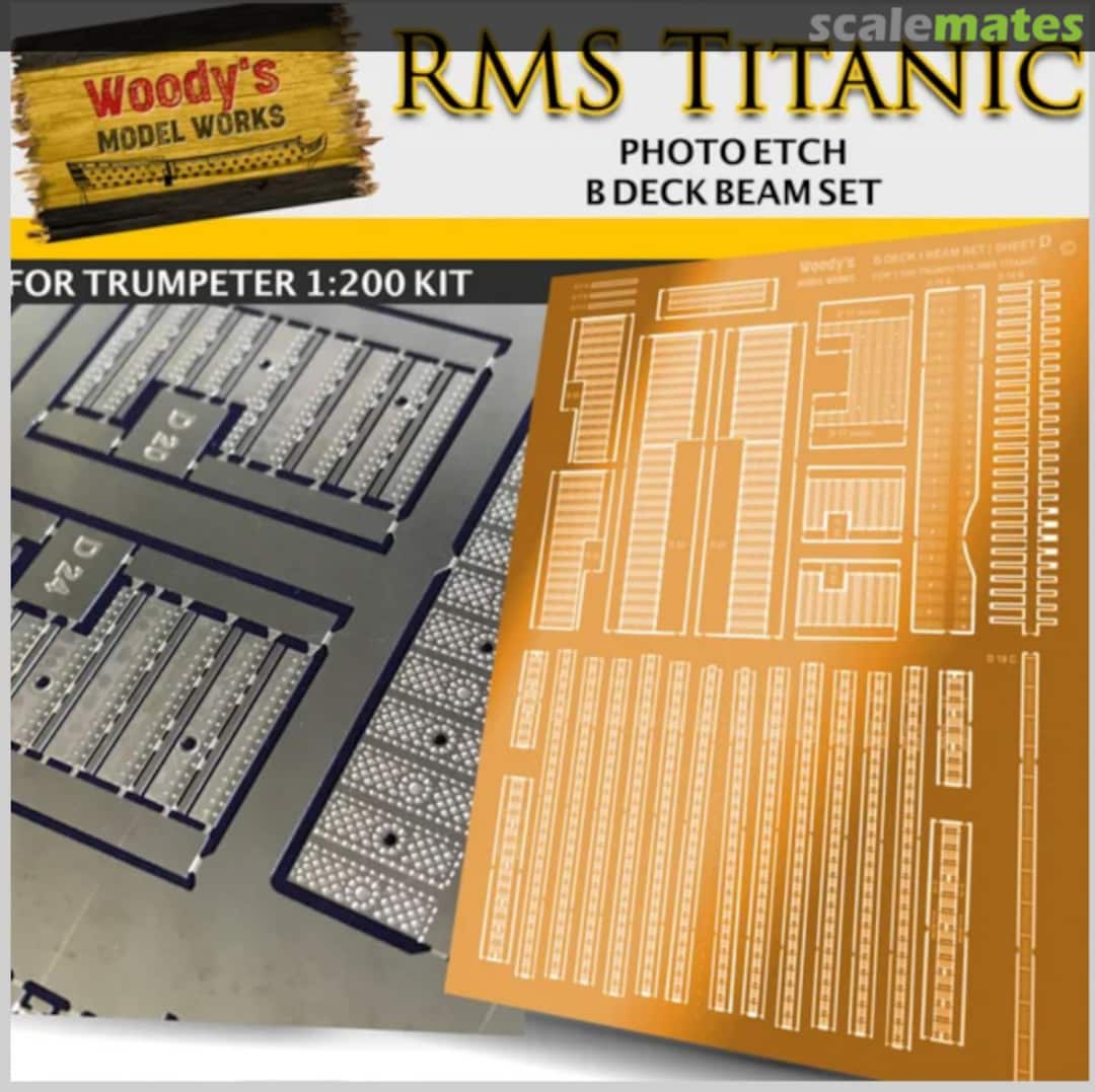 Boxart Photo Etch B Deck Beam Set Sheet D Woody's Model Works