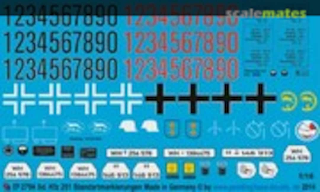 1:16 Standartmarkierungen für die Sd.Kfz 250-251 (Peddinghaus-Decals EP 2794) EP 2794