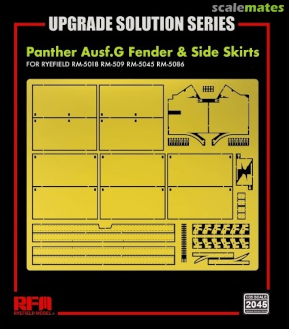 Contents Panther Ausf.G Fender & Side Skirts RM-2045 Rye Field Model Contents Panther Ausf.G Fender & Side Skirts RM-2045 Rye Field Model