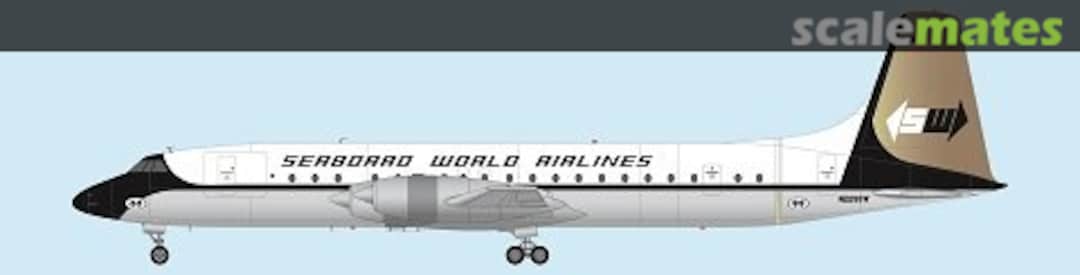 Boxart Canadair CL-44D, Seaboard World Airlines FRP4119 F-RSIN Boxart Canadair CL-44D, Seaboard World Airlines FRP4119 F-RSIN