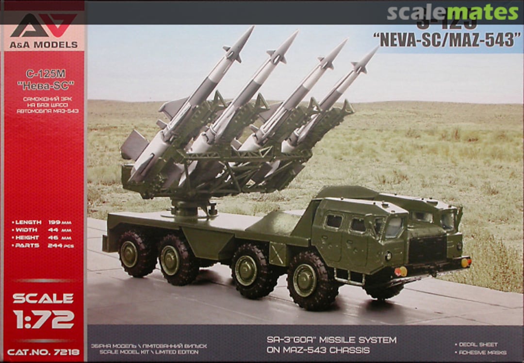 Boxart S-125 Neva-SC on MAZ-543 7218 A&A Models Boxart S-125 Neva-SC on MAZ-543 7218 A&A Models