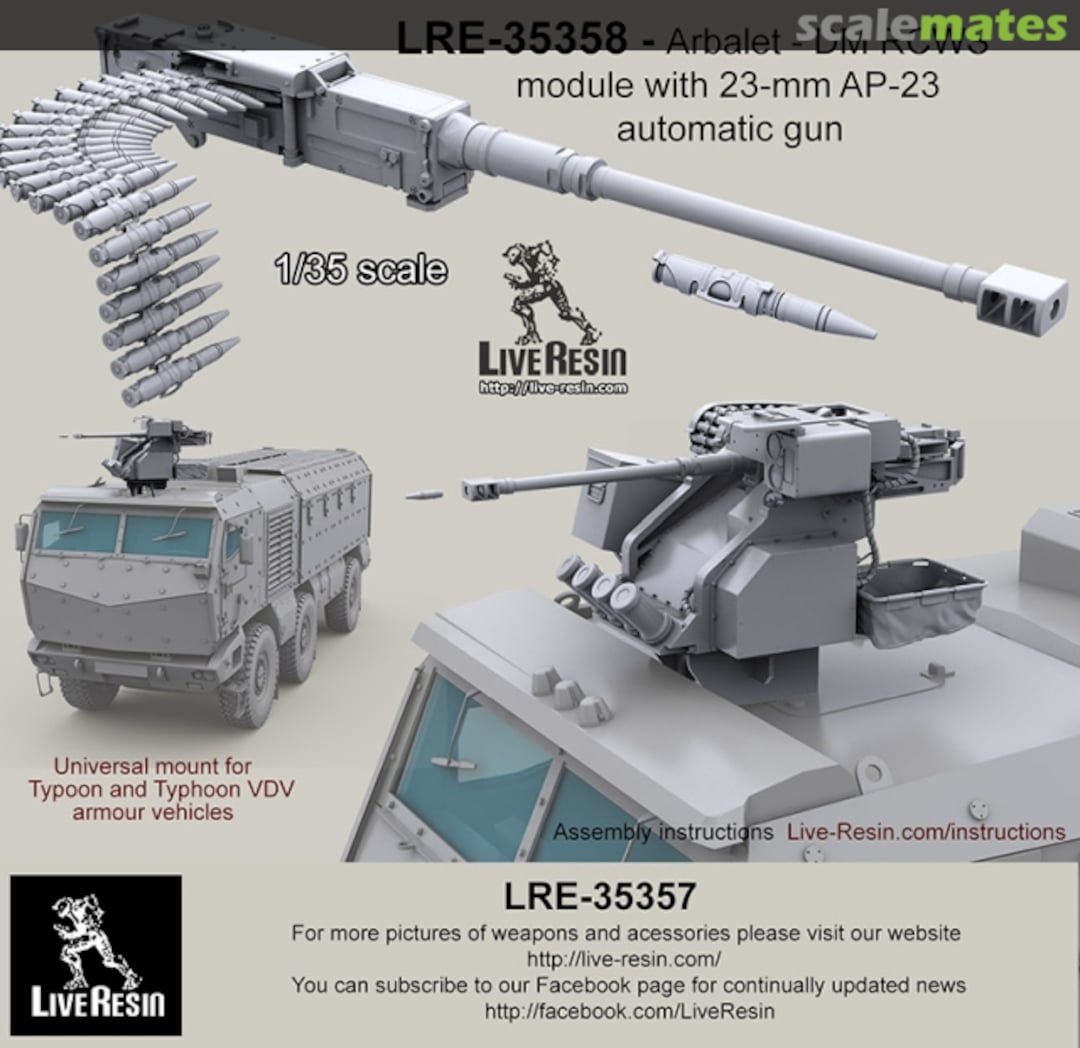 Boxart Arbalet-DM RCWS module with 23-mm AP-23 automatic gun LRE-35358 Live Resin