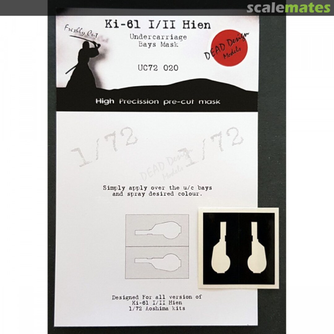 Boxart Ki-61 I/II Hien - Undercarriage Bays Mask UC72020 DEAD Design Models Boxart Ki-61 I/II Hien - Undercarriage Bays Mask UC72020 DEAD Design Models