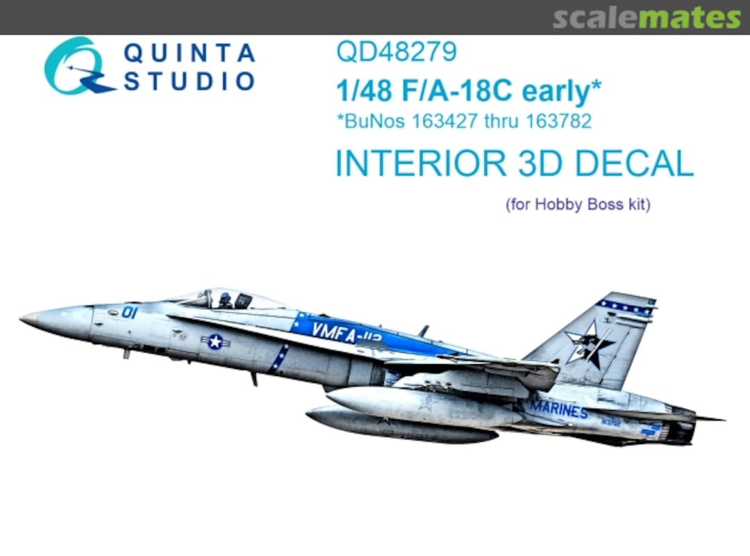 Boxart F/A-18C Hornet - Early BuNos 163427 thru 163782 QD48279 Quinta Studio Boxart F/A-18C Hornet - Early BuNos 163427 thru 163782 QD48279 Quinta Studio
