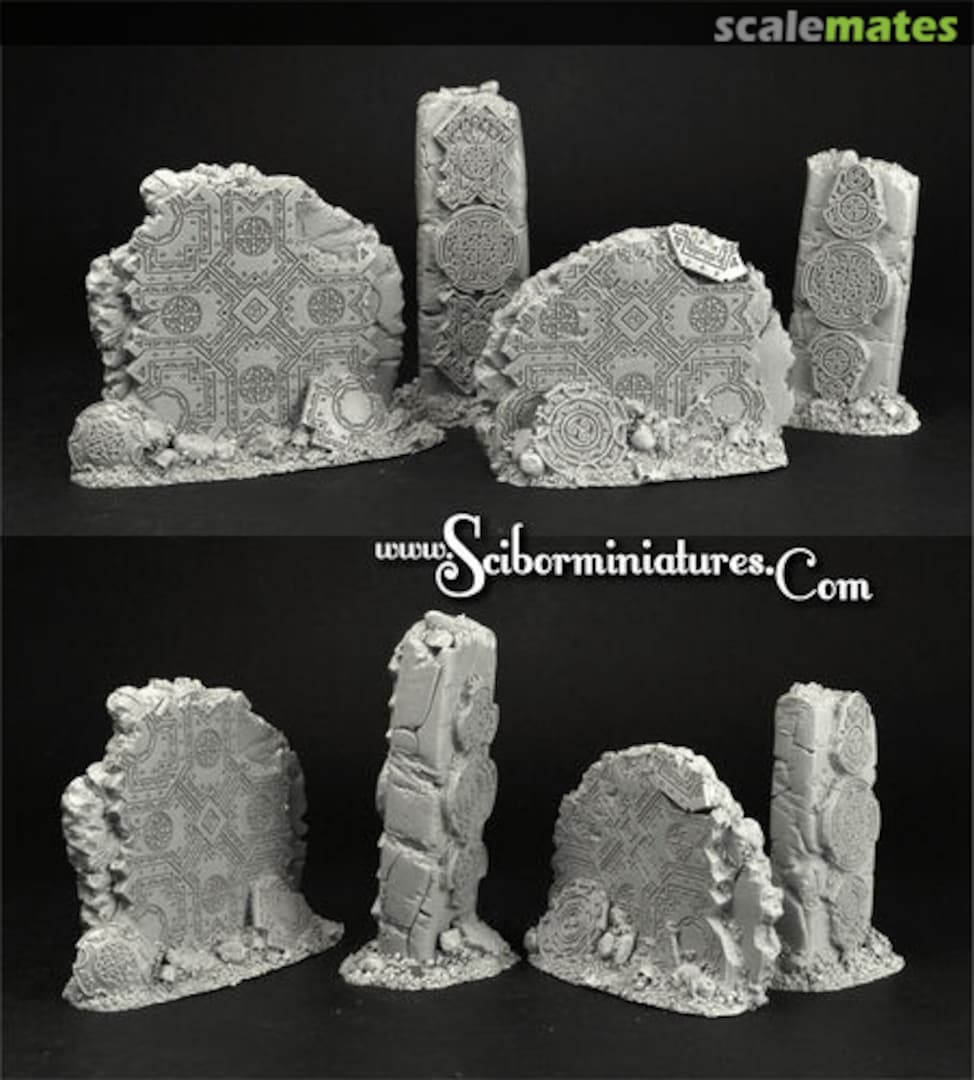 Boxart Dwarven Ruins Terrain #3 (4 pcs) TEDR0013 Scibor Monsterous Miniatures