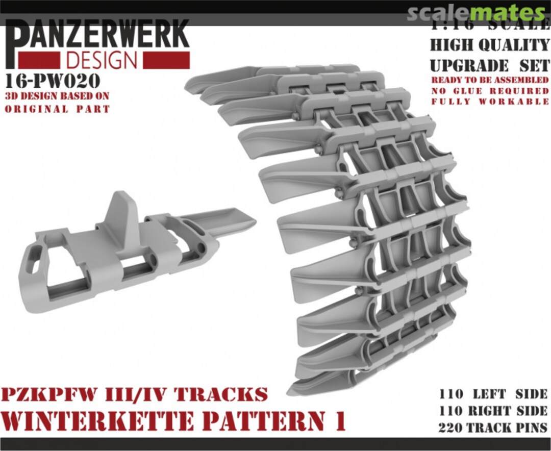 Boxart Panzer III/IV Winterkette 1 Tracks 16-PW020 Panzerwerk design Boxart Panzer III/IV Winterkette 1 Tracks 16-PW020 Panzerwerk design