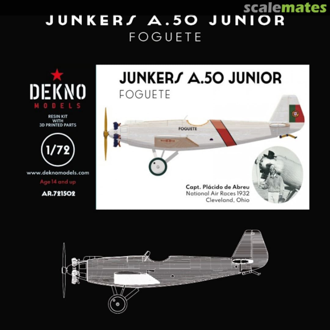 Boxart Junkers A.50 Junior AR.721502 Dekno Models Boxart Junkers A.50 Junior AR.721502 Dekno Models