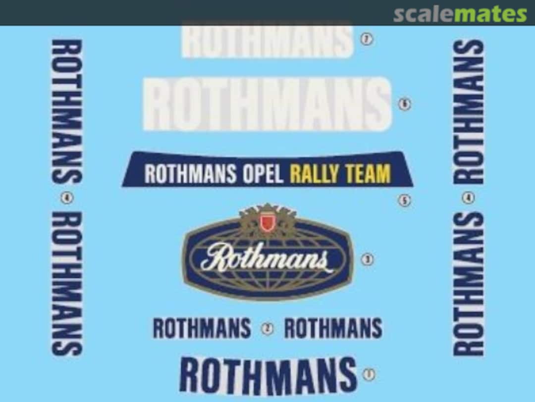 Boxart Rothmans Decals for Opel Ascona 400 DDASCONA Dominomodel Boxart Rothmans Decals for Opel Ascona 400 DDASCONA Dominomodel