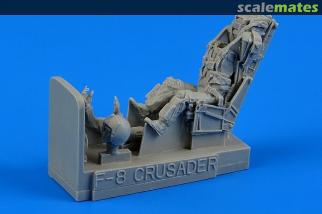 Boxart US Fighter Pilot with Ejection Seat for F-8E/H/K Crusader Figure 480 075 Aerobonus Boxart US Fighter Pilot with Ejection Seat for F-8E/H/K Crusader Figure 480 075 Aerobonus