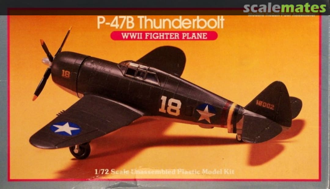 Boxart P-47B Thunderbolt 592 Lindberg Boxart P-47B Thunderbolt 592 Lindberg