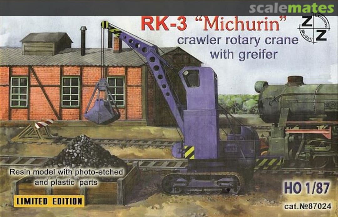 Boxart RK-3 Michurin crawler rotary crane with grab 87024 ZZ Exclusive Modell Boxart RK-3 Michurin crawler rotary crane with grab 87024 ZZ Exclusive Modell